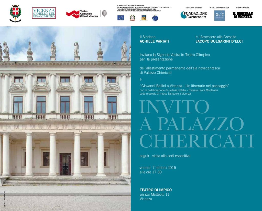 Invito 7 ottobre Palazzo Chiericati