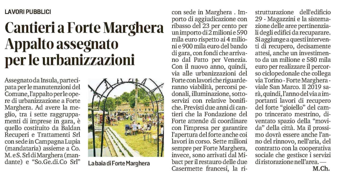 LA NUOVA VENEZIA CANTIERE A FORTE MARGHERA